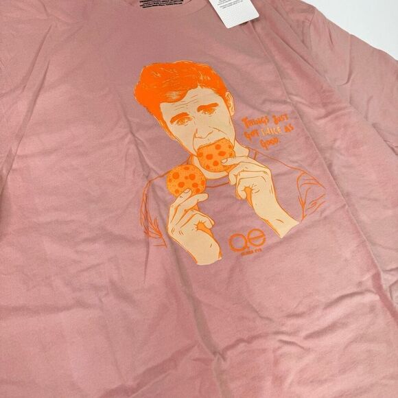 Queer Eye Tee Shirt Mens Large Things Just got Twice as Good Pink New Cookies - Picture 2 of 8